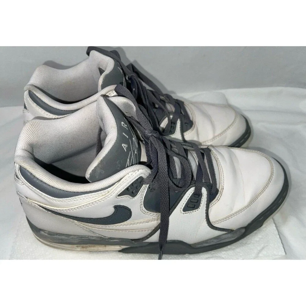 Nike Air Flight 89 Retro Cool Grey Mid Top Men's Basketball Sneakers Size‎ 11